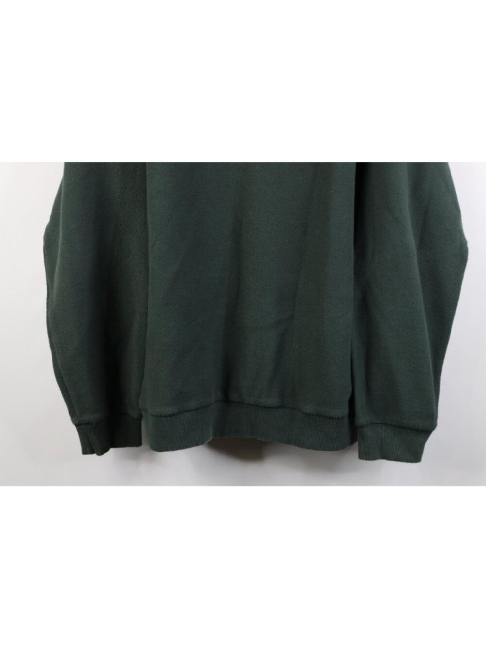 Vintage LL Bean Mens XL Faded Blank Thermal Waffle Knit Crewneck Sweater Green - Picture 3 of 9